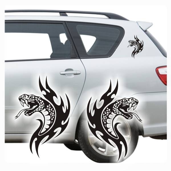 Auto Aufkleber Schlange Cobra Snake Tribal Autoaufkleber Sticker clickstick A630