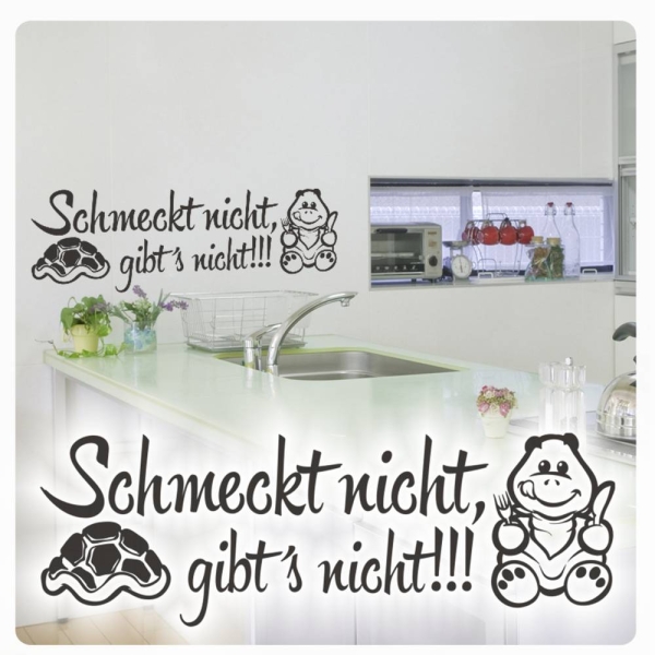 Schmeckt nicht, gibt´s nicht! Wandtattoo Wandaufkleber W1566