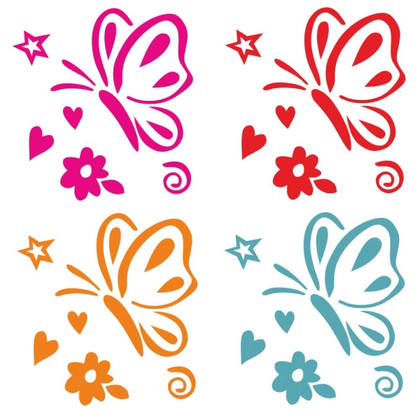 Butterfly Schmetterling Aufkleber Sticker für Thermomix TM31 TM 31 Tattoo TH027