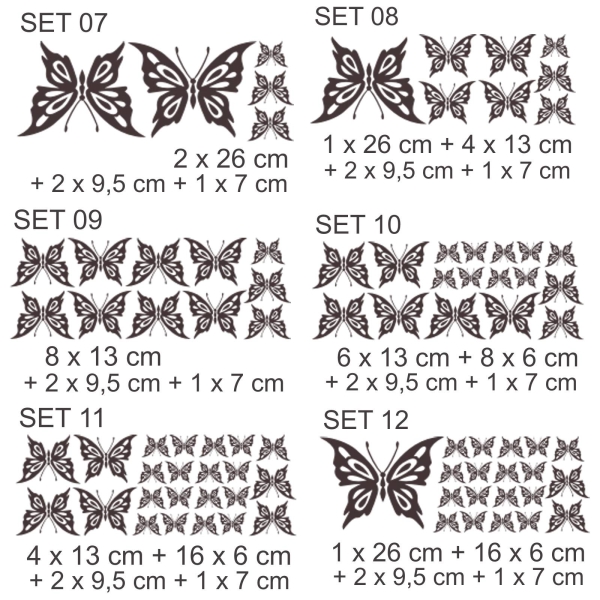 Schmetterlinge Butterfly Autoaufkleber Aufkleber Auto Sticker A110