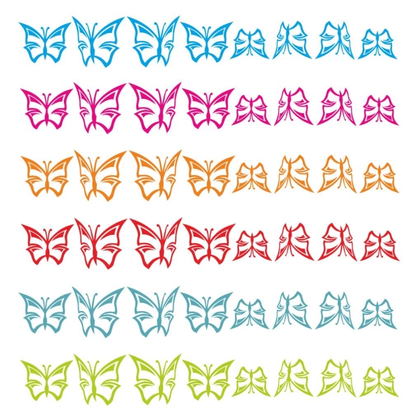 Fahrradaufkleber Schmetterlinge Butterflys Aufkleber Sticker SET F103