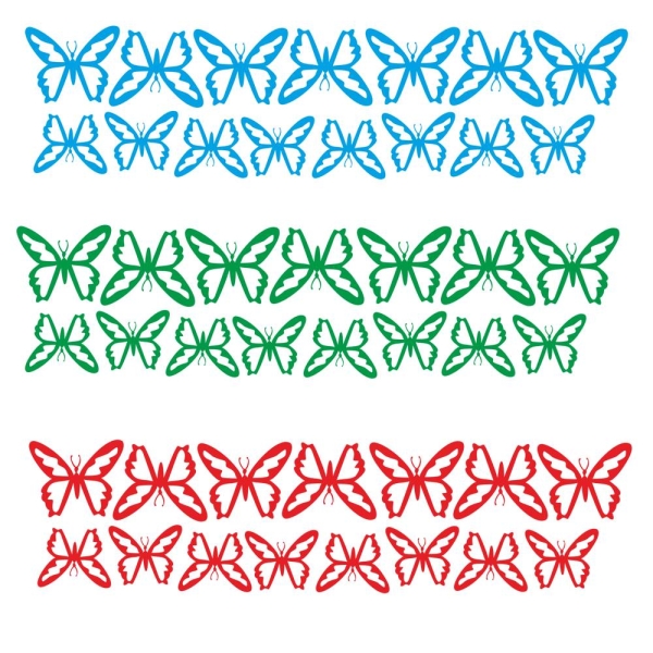 Fahrradaufkleber Schmetterlinge Butterflys Aufkleber  Sticker SET F051