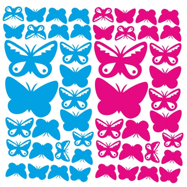 Butterfly Schmetterlinge SET Wandtattoo Wandaufkleber Sticker W003