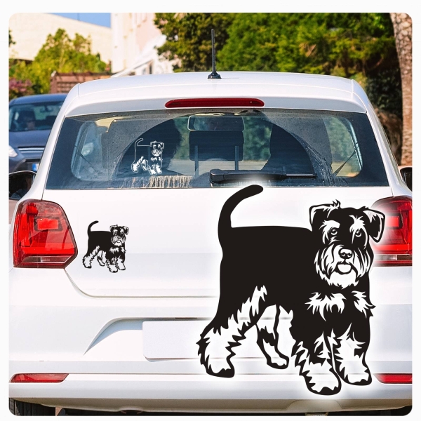 Zwergschnauzer Schnauzer Autoaufkleber Auto Aufkleber Sticker Hund Pfoten A1709to Aufkleber Sticker Hund Pfoten Name A1704