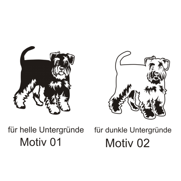 Zwergschnauzer Schnauzer Autoaufkleber Auto Aufkleber Sticker Hund Pfoten A1709