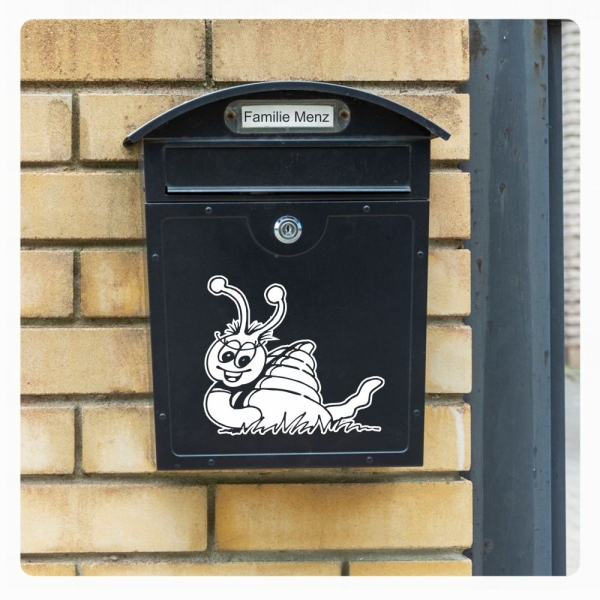 Briefkastenaufkleber Schnecke Aufkleber Sticker B007