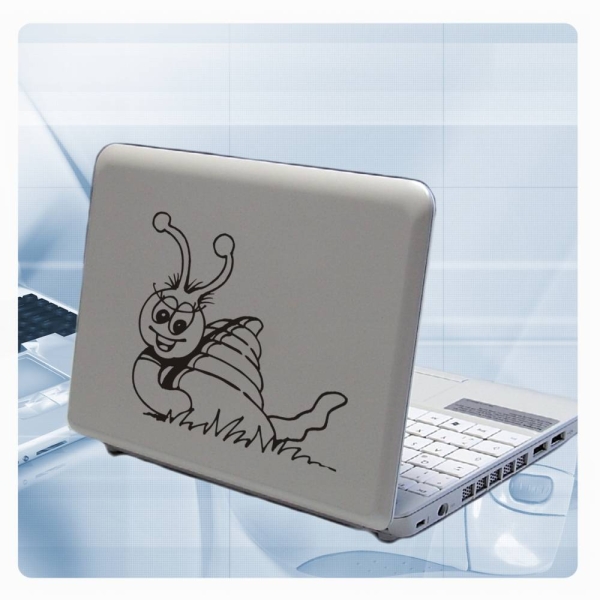 Schnecke Laptop Netbook Notebook Aufkleber Wandtattoo Sticker LT055
