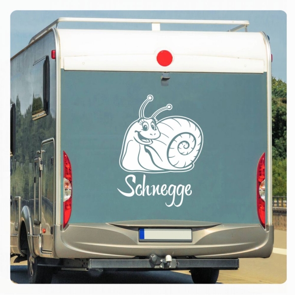 Schnegge Schnecke lustig Wohnmobil Aufkleber Wohnwagen Sticker WoMo190