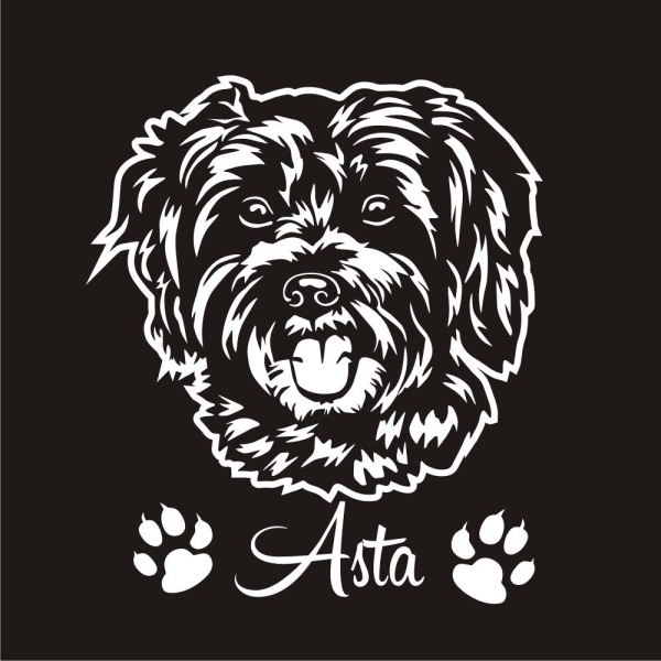 Schnoodle Name Pfoten Autoaufkleber Auto Aufkleber Sticker A849