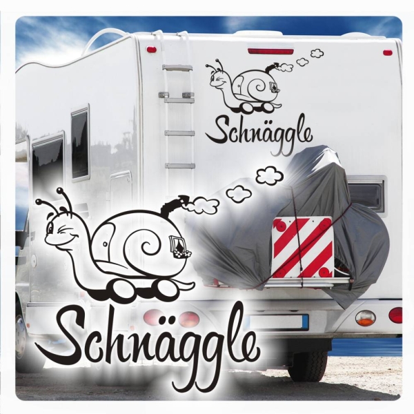 Schnecke Schnäggle Wohnmobil Auto Aufkleber Tattoo WoMo070