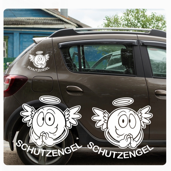 Set 2er SCHUTZENGEL Auto Aufkleber ENGEL ANGEL Sticker Auto A2048