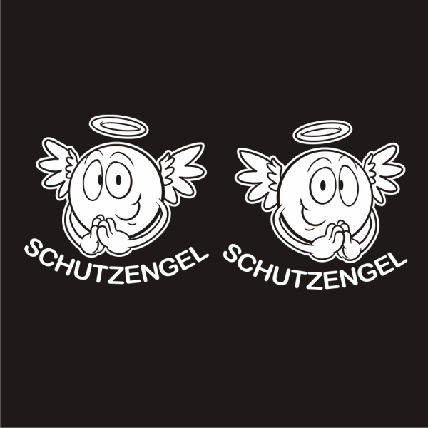 Set 2er SCHUTZENGEL Auto Aufkleber ENGEL ANGEL Sticker Auto A2048