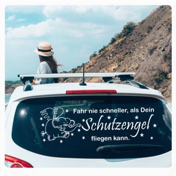 Auto Aufkleber Schutzengel Elefant Angel Engel Autoaufkleber Sticker clickstick A608