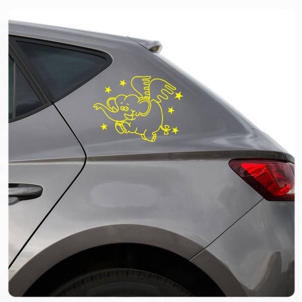 Auto Aufkleber Schutzengel Elefant Angel Engel Autoaufkleber Sticker clickstick A612