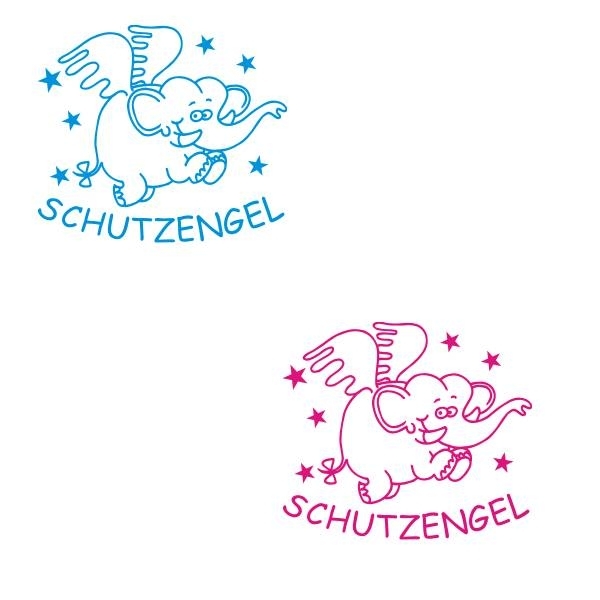 Motorhauben Aufkleber Schutzengel Elefant Angel Engel Autoaufkleber Sticker clickstick A611