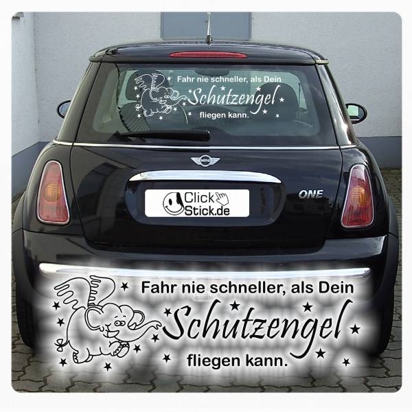 Auto Aufkleber Schutzengel Elefant Angel Engel Autoaufkleber Sticker clickstick A608