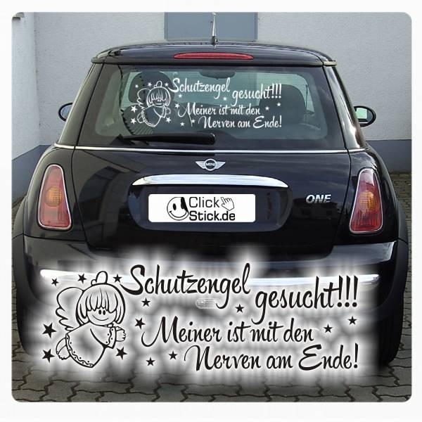 Auto Aufkleber Schutzengel gesucht Angel Engel Autoaufkleber Sticker clickstick A618