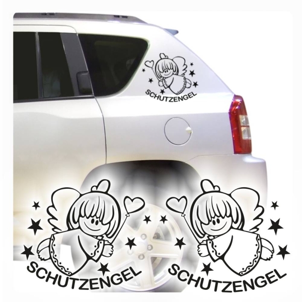 SCHUTZENGEL Auto Aufkleber ENGEL ANGEL Sticker Auto 2er Set A217