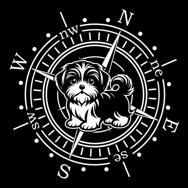 Wohnmobil Aufkleber Shih Tzu Kompass Wohnwagen Caravan Sticker WoMo499