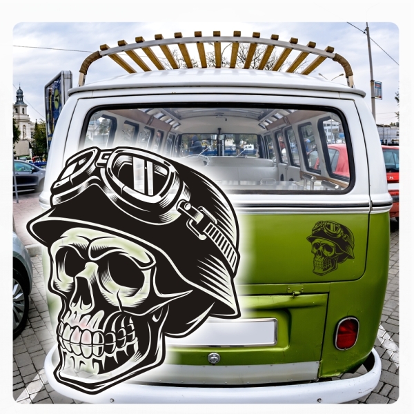 Skull Totenkopf Motorradhelm Biker Autoaufkleber Auto Aufkleber Sticker A843