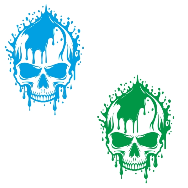 Skull Totenkopf Kleckse Motorhauben Autoaufkleber Auto Aufkleber Sticker A4264