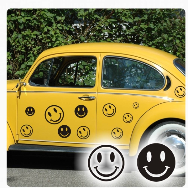 Smile Auto Aufkleber SET Autoaufkleber Sticker Tattoo Decal clickstick A074