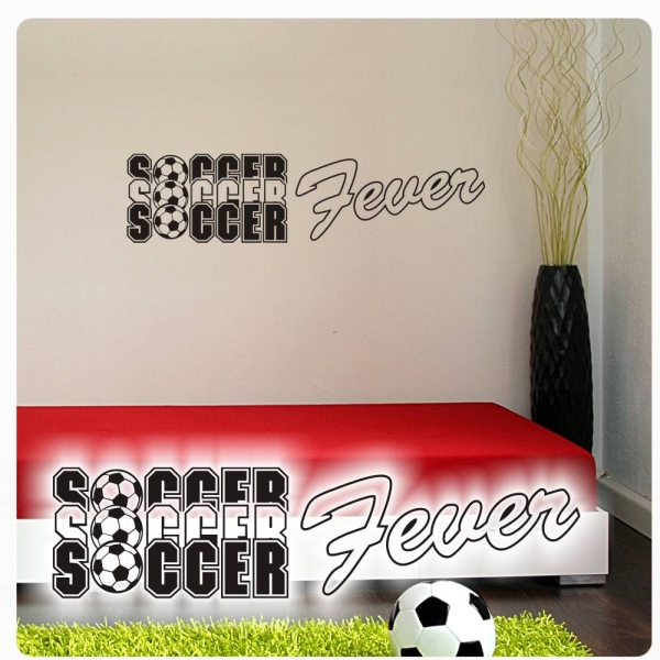 Soccer Fever Fussball Fieber Wandtattoo Wandaufkleber W1540