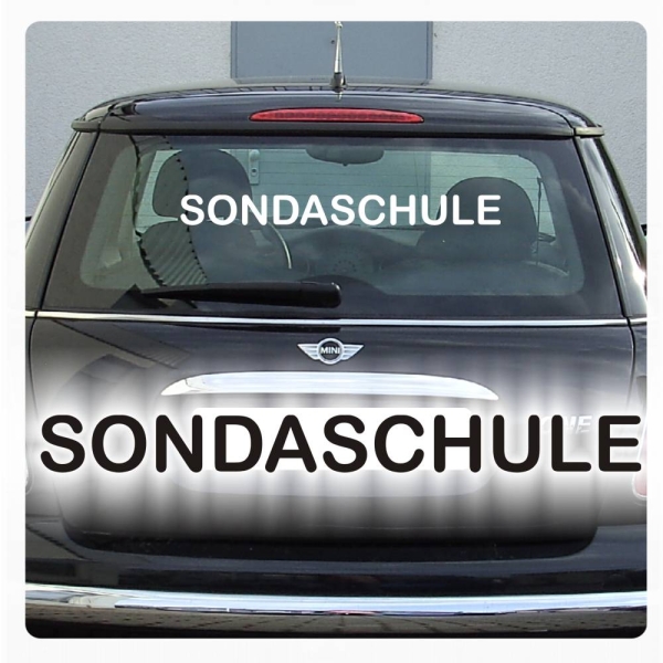 Sondaschule Auto Aufkleber Sticker Autoaufkleber A1016