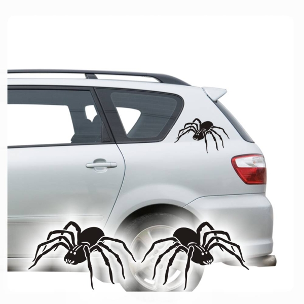 2er SET Spider Spinnen Auto Aufkleber Sticker Rockabilly Autoaufkleber A2004