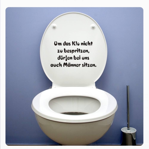 Klospruch WC Deckel Aufkleber Wandtattoo BAD TDA027