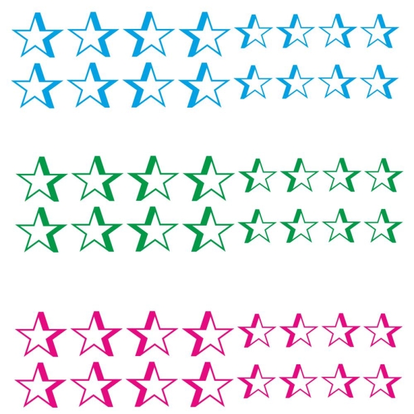 Fahrradaufkleber Sterne Stars Sticker Aufkleber SET F042