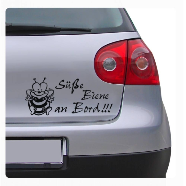 Süße Biene an Bord! Auto Aufkleber Sticker Autoaufkleber A242