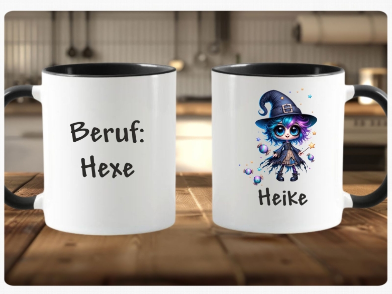 personalisierte Hexe Hexentasse Kaffeetasse Teetasse Kakaotasse Tasse TA003