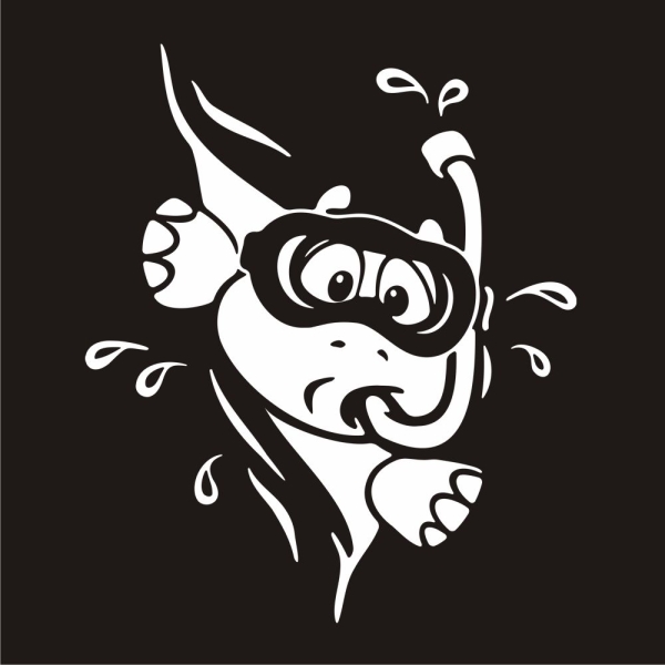 Schildkröte Taucher Wohnmobil Aufkleber Wohnwagen Sticker WoMo099