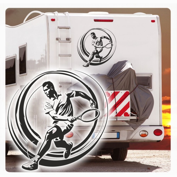 Tennis Wohnmobil Aufkleber Wohnwagen Caravan Wohnwagen Sticker WoMo427