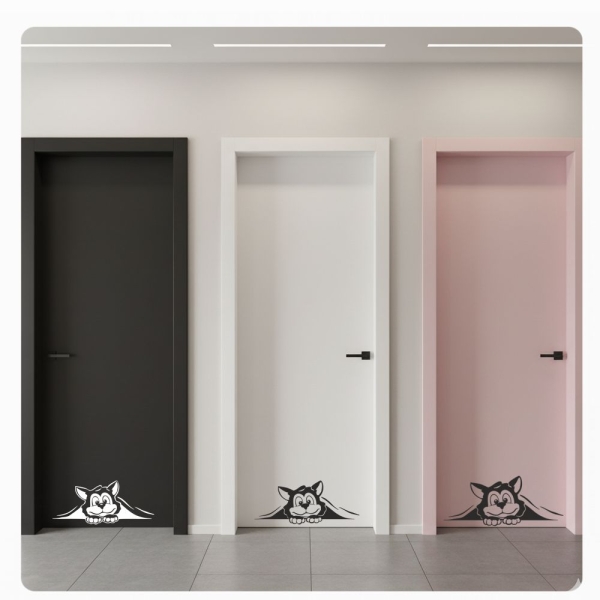 Türaufkleber Katze Kätzchen Wandaufkleber Tür Aufkleber T509