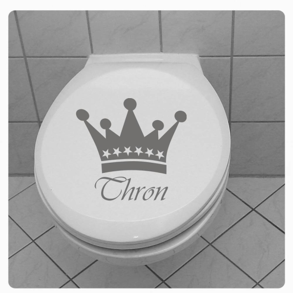 WC Deckel Aufkleber Thron Wandtattoo Bad WC Klo TDA019