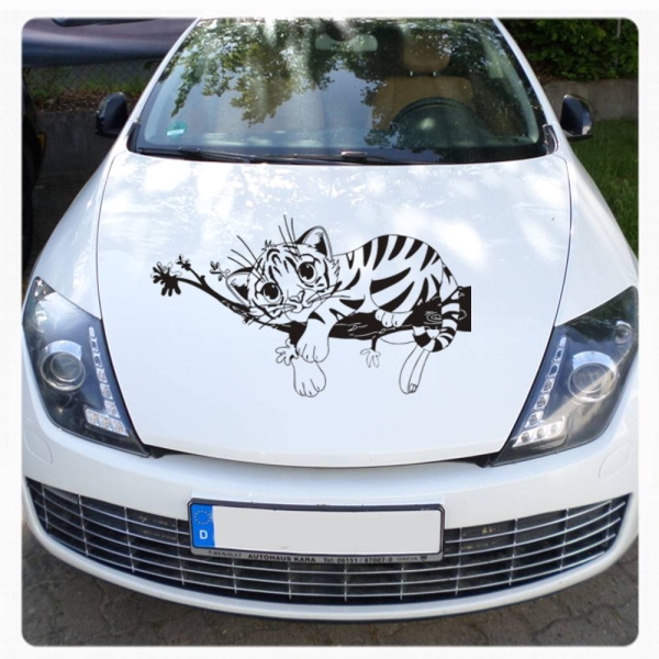 Autoaufkleber Tiger Tigerbaby Motorhauben Aufkleber A593