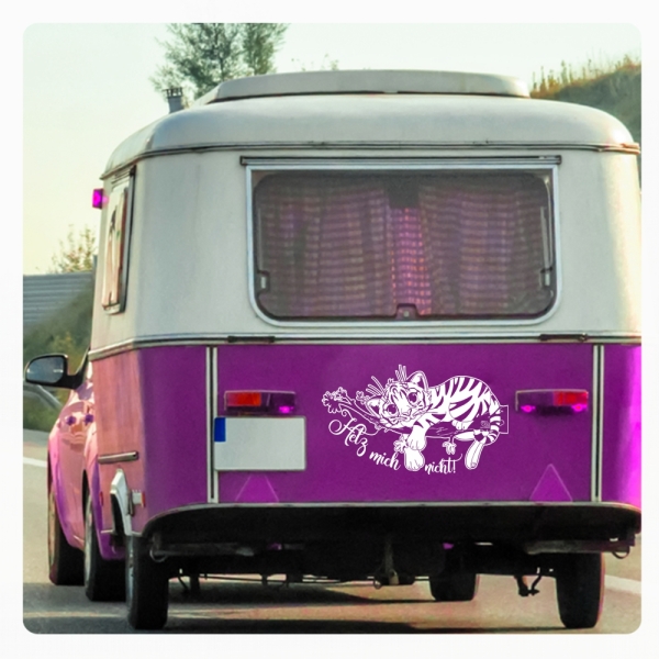 Wohnmobil Aufkleber Hetz mich nicht Tiger Tigerbaby WoMo116