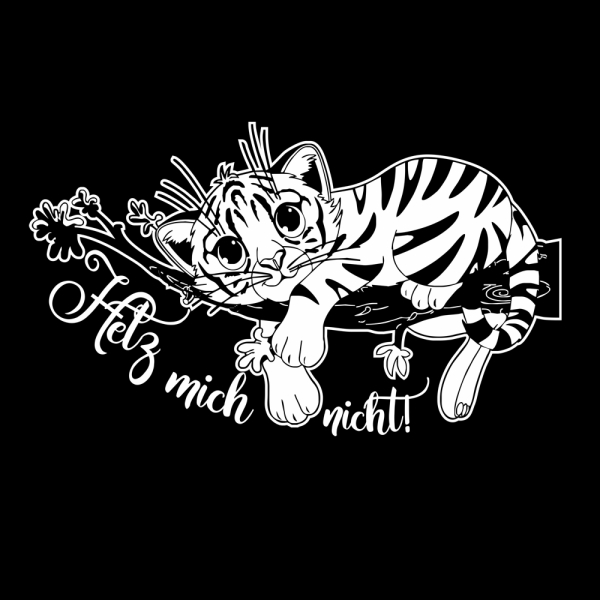 Wohnmobil Aufkleber Hetz mich nicht Tiger Tigerbaby WoMo116