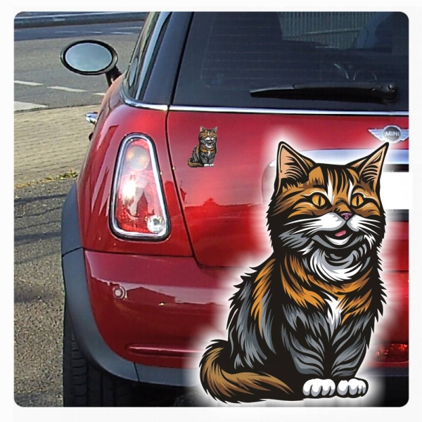 Autoaufkleber Tigerkatze Katze Kitty Auto Aufkleber DA202