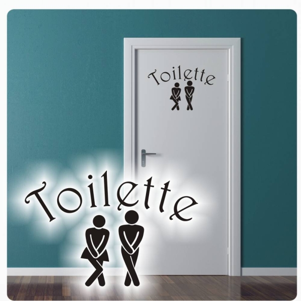 Tür Aufkleber Toilette Wandtattoo Sticker Bad WC Klo Türaufkleber T125