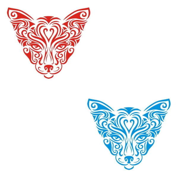 Autoaufkleber Katze Tribal Tattoo Auto Aufkleber Sticker Motorhaube A515