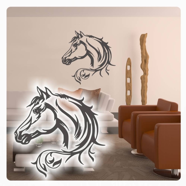 Tribal Horse Pferd Wandtattoo Walltattoo Wandaufkleber W224