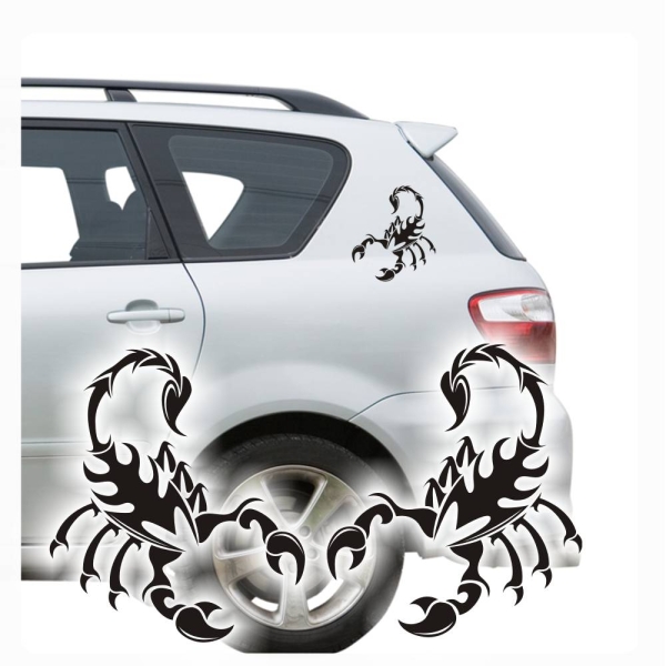 Skorpione Auto Aufkleber Tribal Sticker Tattoo Skorpion clickstick 2er SET A4109