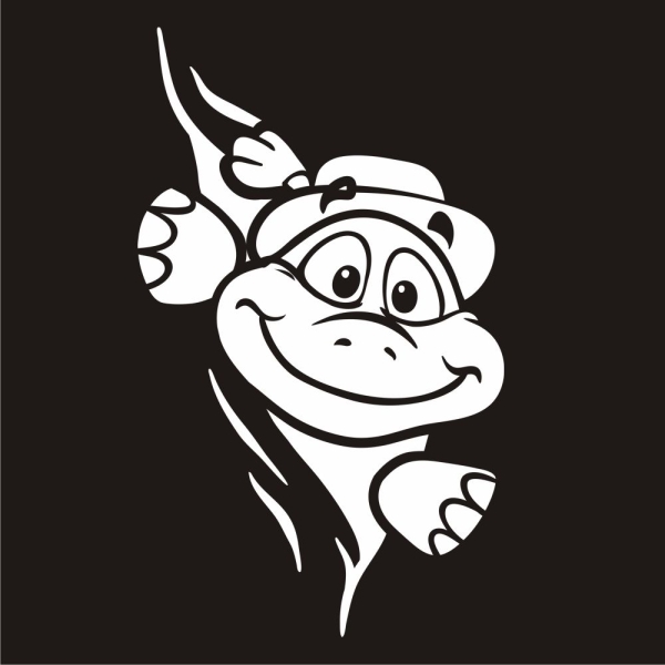 Schildkröte mit Hut schaut raus Wohnmobil Aufkleber Wohnwagen Sticker WoMo257