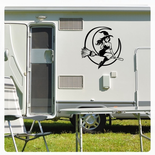 Walpurgis Hexe Mond Sexy Wohnmobil Aufkleber Wohnwagen Caravan Wohnwagen Sticker WoMo406