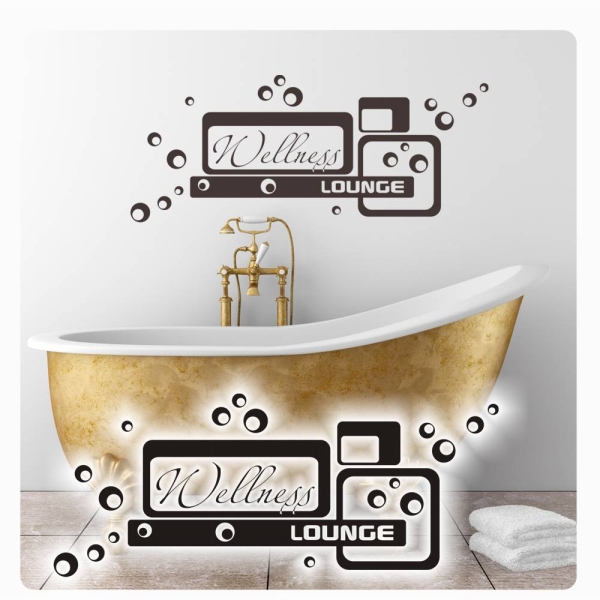 Wandtattoo Wellness Lounge Wandaufkleber Bad WC W1005