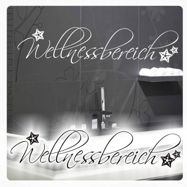 Wandtattoo Wellnessbereich Wandaufkleber Bad WC Badezimmer W678