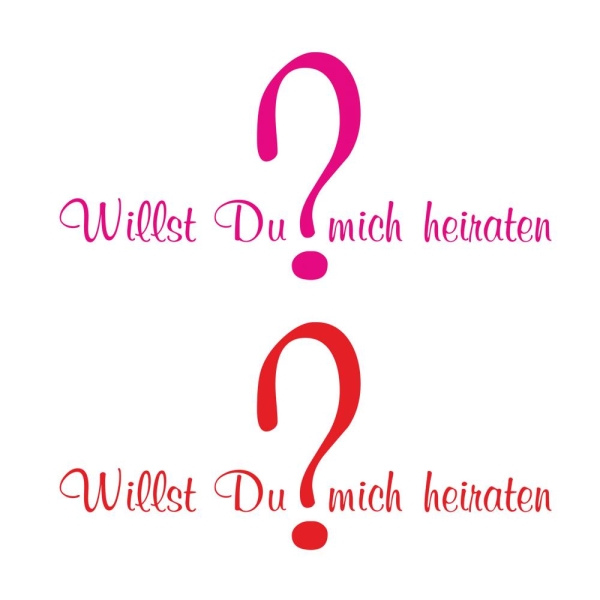 Willst Du mich heiraten?  Liebe Wandtattoo Wandaufkleber W827